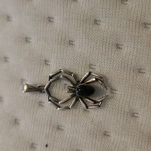 Onyx spider charm
